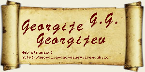 Georgije Georgijev vizit kartica